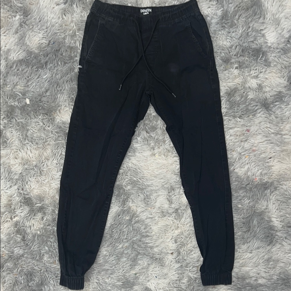 Levi's Black Jogger Denim Sweatpants with Tapered Leg